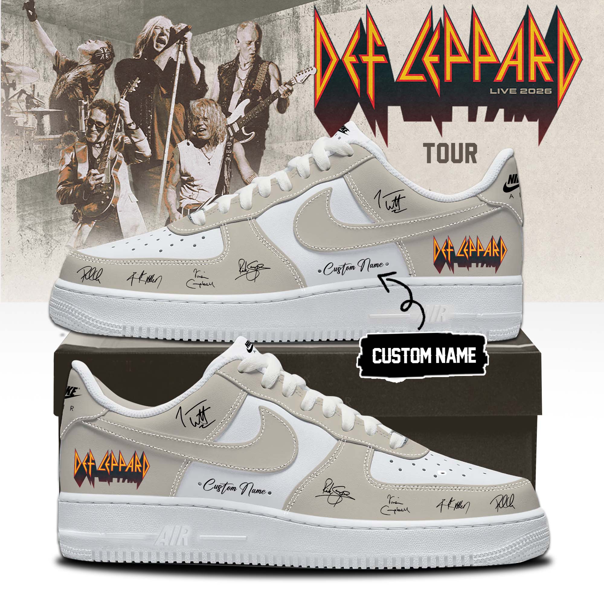 Def Leppard Live 2026 Limited Collector Sneakers