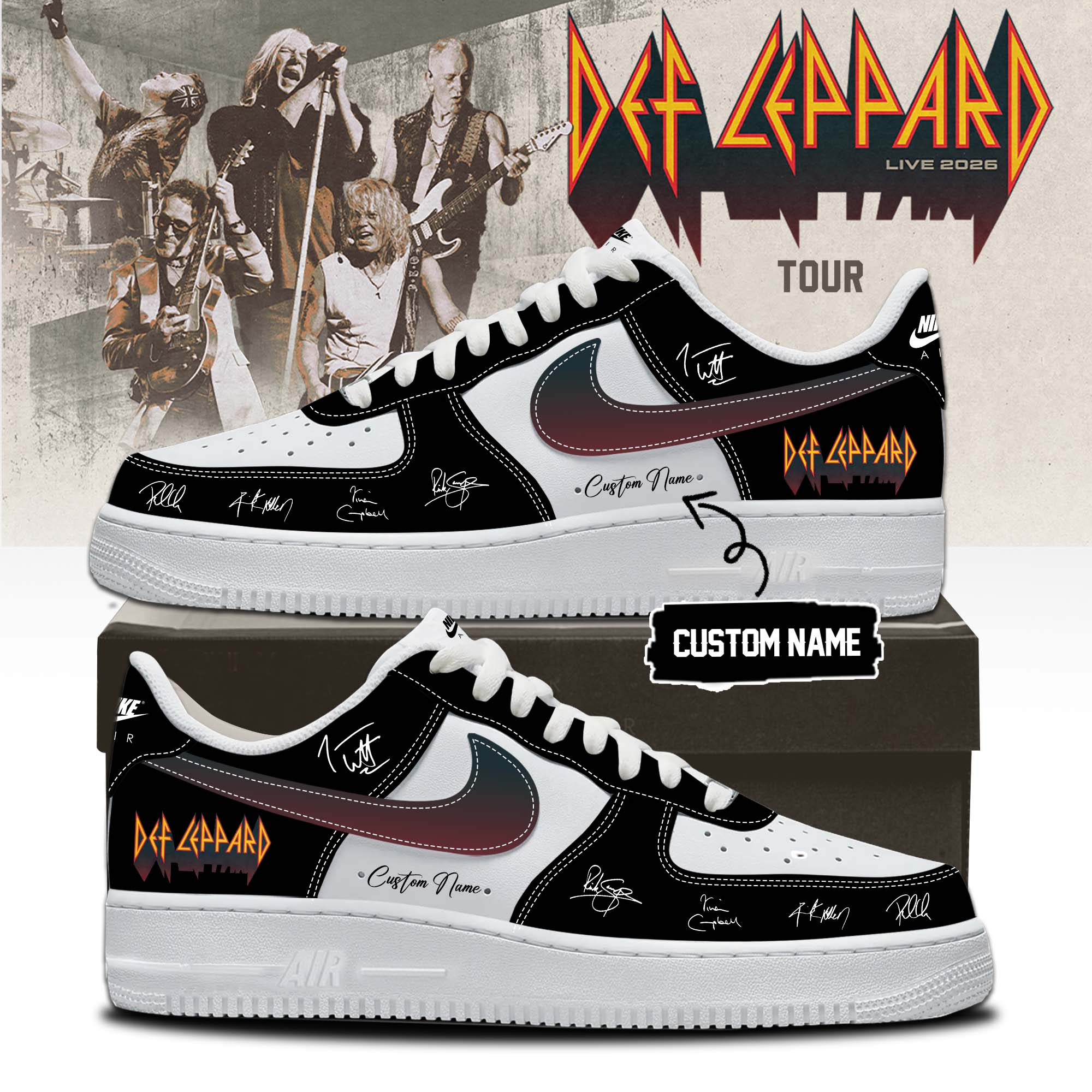 Def Leppard Live 2026 Premium Concert Tour Shoes