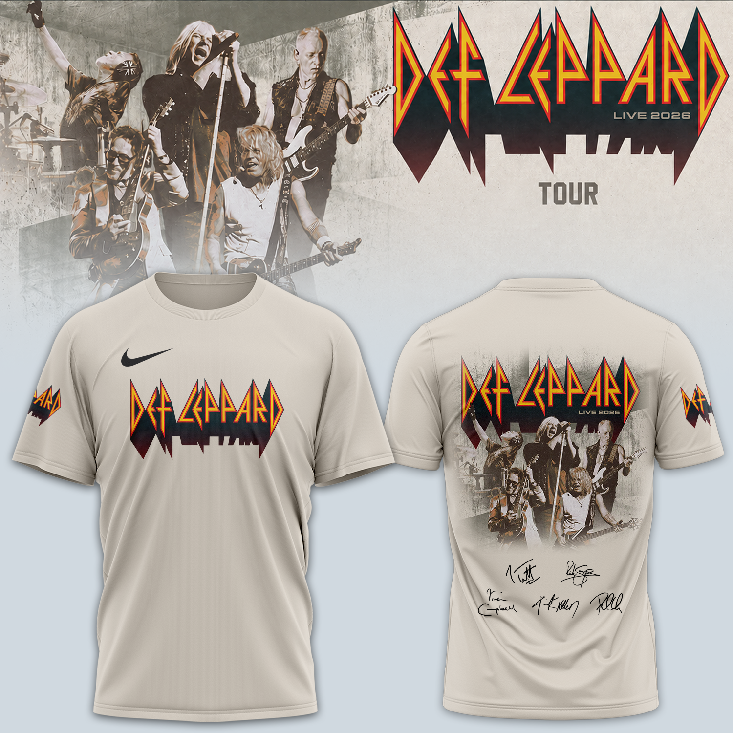 Def Leppard Live 2026 Premium Fan Tour T Shirt
