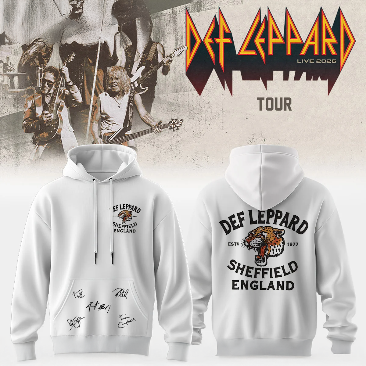 Def Leppard Official Fan Shirt And Hoodie Merchandise Collection