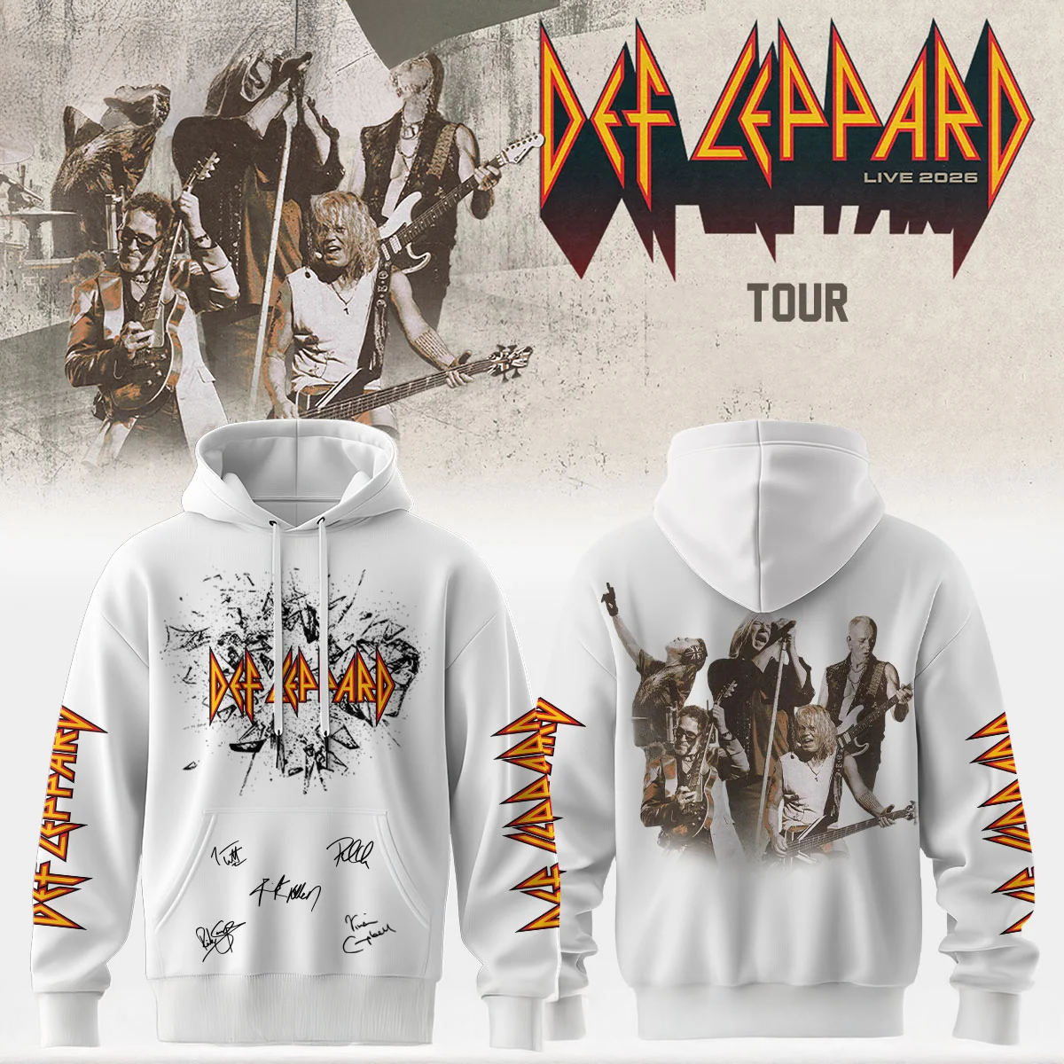 Def Leppard Official Graphic T Shirt And Hoodie Collection