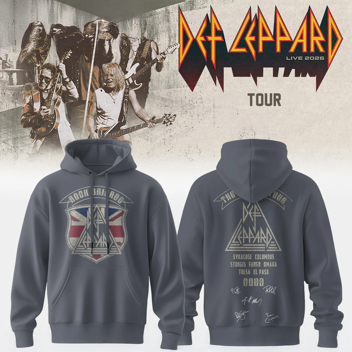 Def Leppard Official Merchandise T Shirt And Hoodie Collection