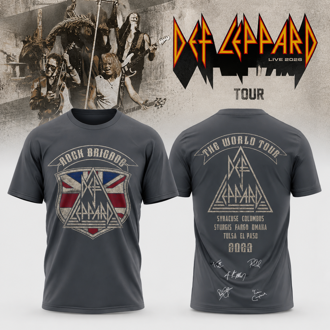 Def Leppard Premium Concert Shirt And Hoodie Fan Edition
