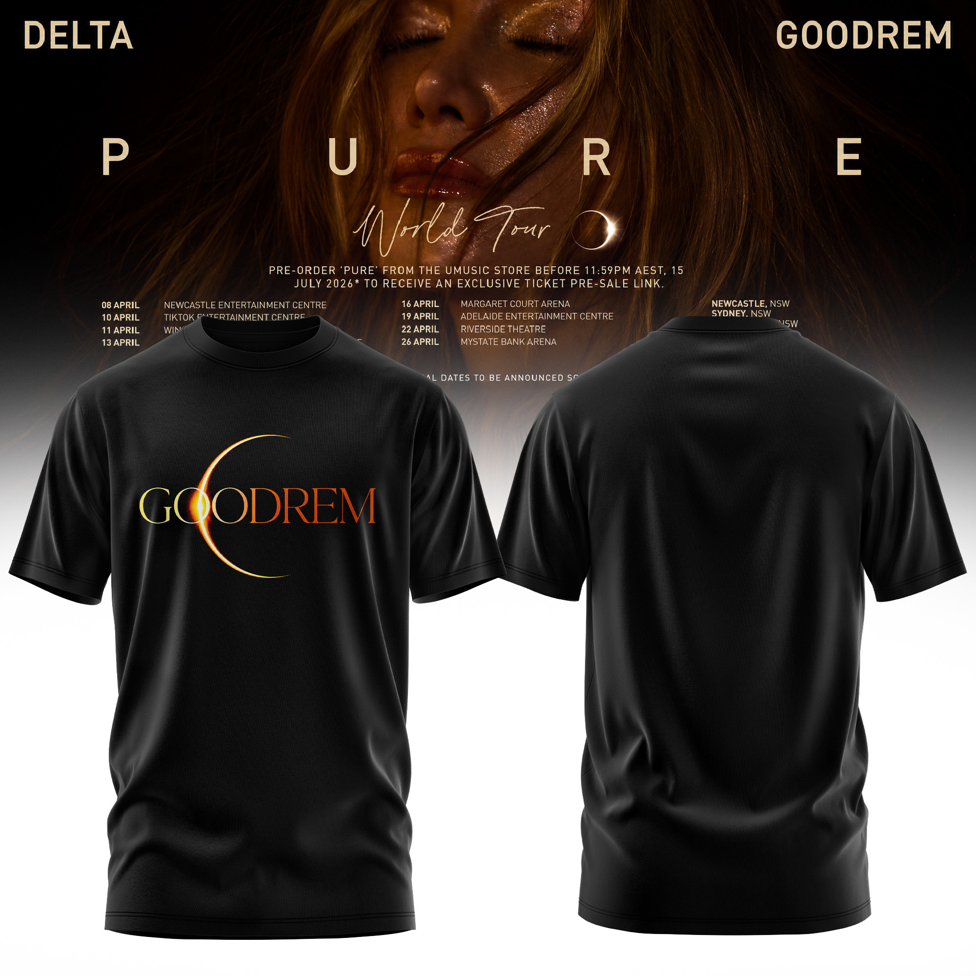 Delta Goodrem Pure World Tour Graphic TShirt
