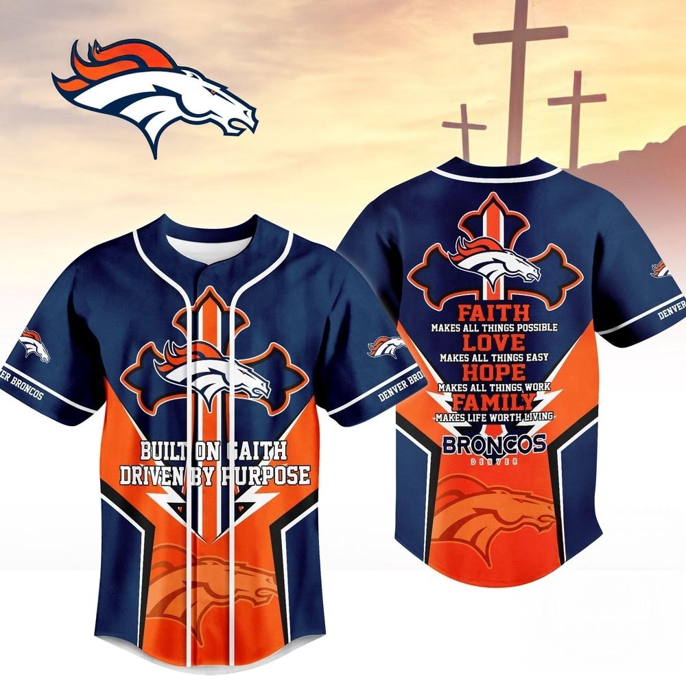 Denver Broncos Blessed Beyond The Score Baseball Jersey Football Faith Fan Collection 1 - Unicasport Denver Broncos Blessed Beyond The Score Baseball Jersey Football Faith Fan Collection