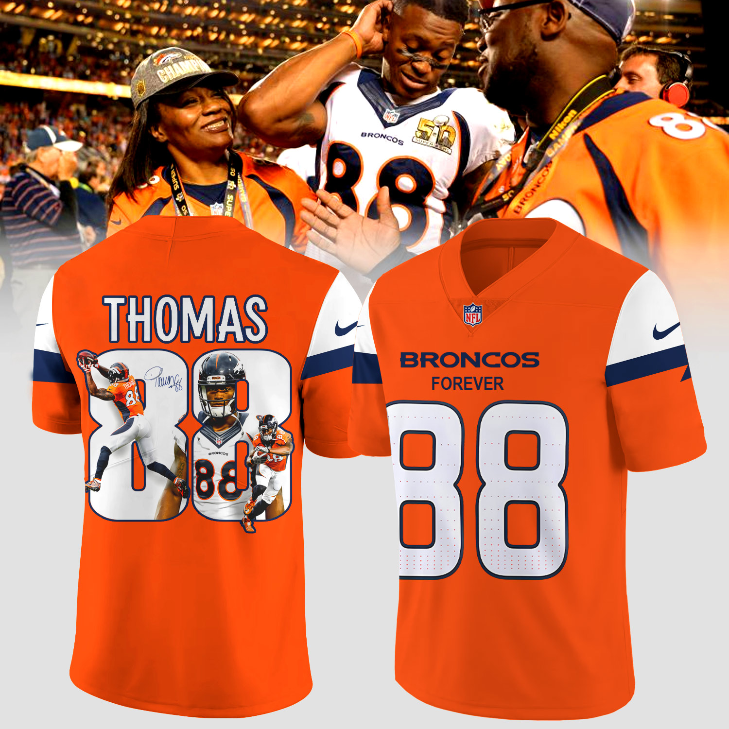 Denver Broncos Forever Our 88 Limited Baseball Jersey