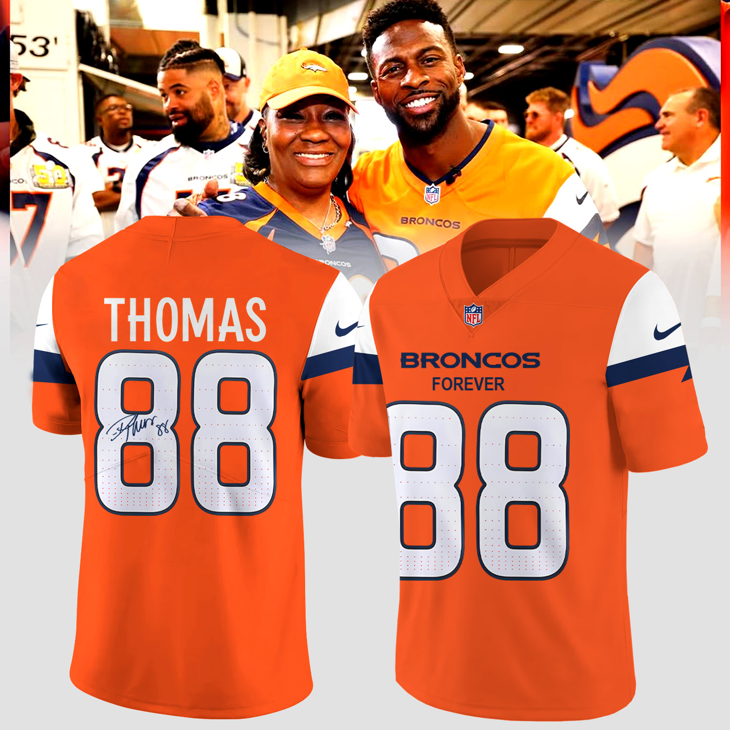 Denver Broncos Forever Our 88 Official Limited Baseball Jersey