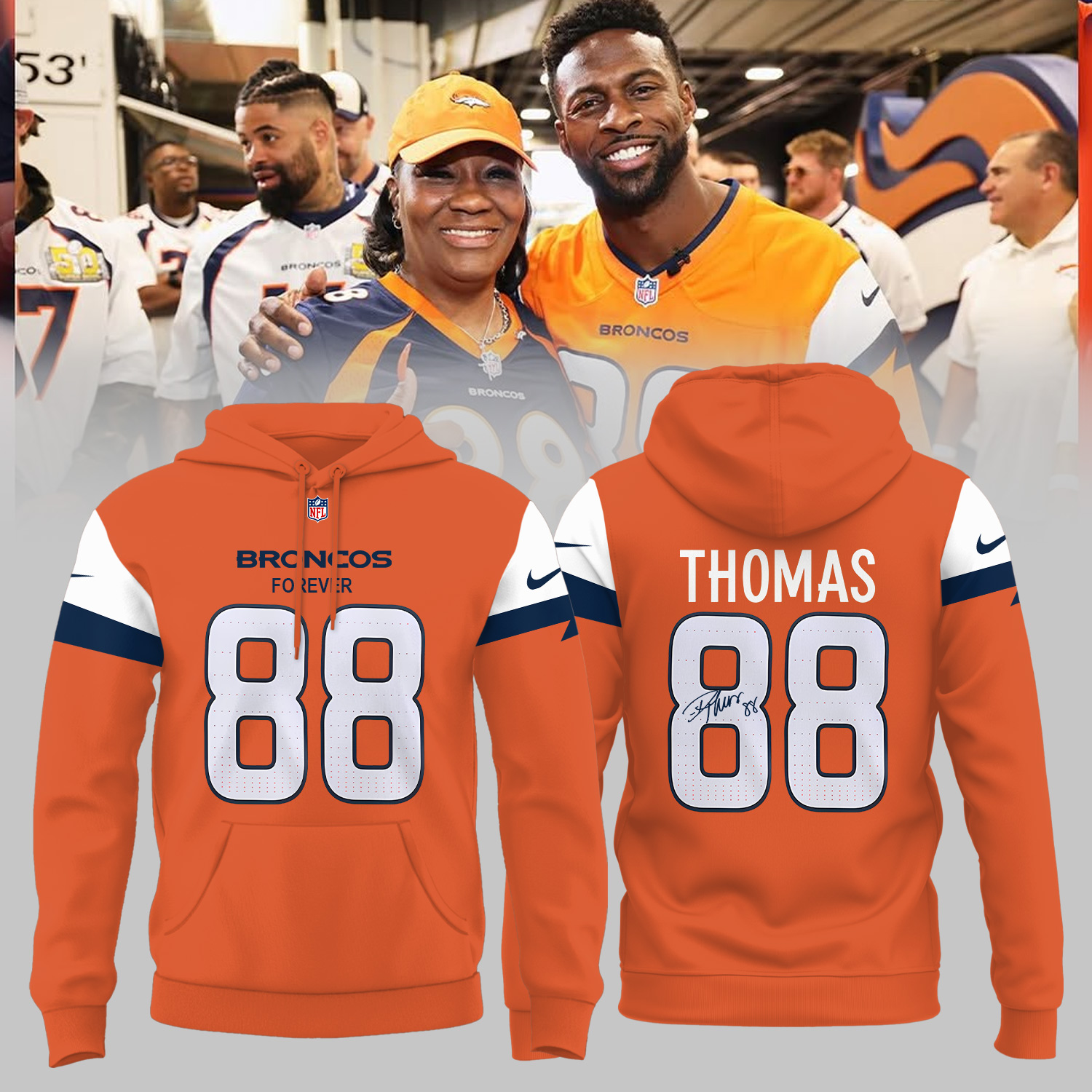 Denver Broncos Forever Our 88 Premium Fan Hoodie