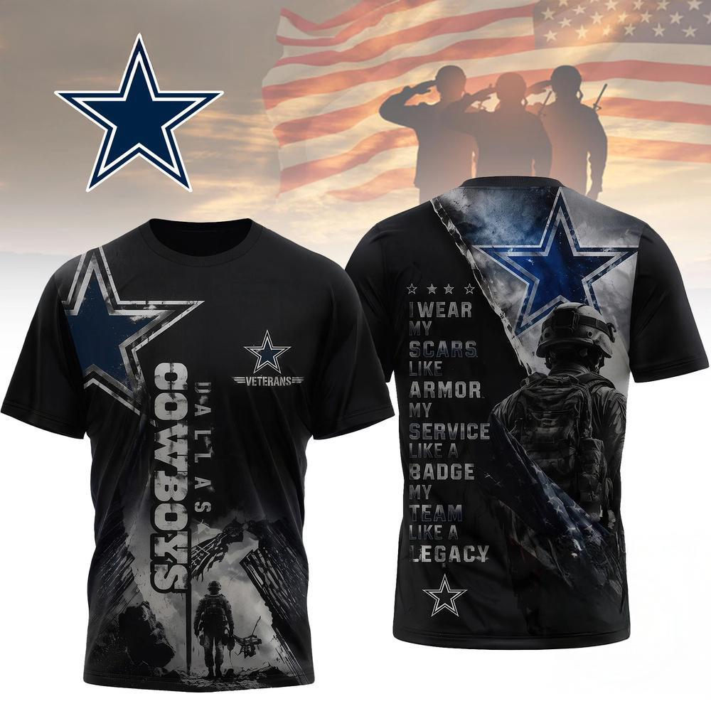 Denver Broncos NFL Freedom Team Military 3D Graphic T Shirt