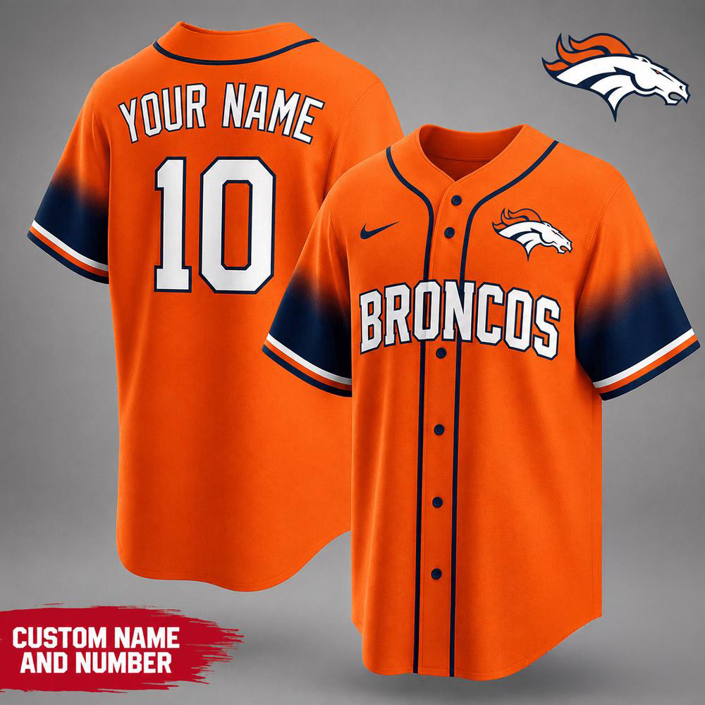 Denver Broncos NFL Team Pride Premium Baseball Jersey