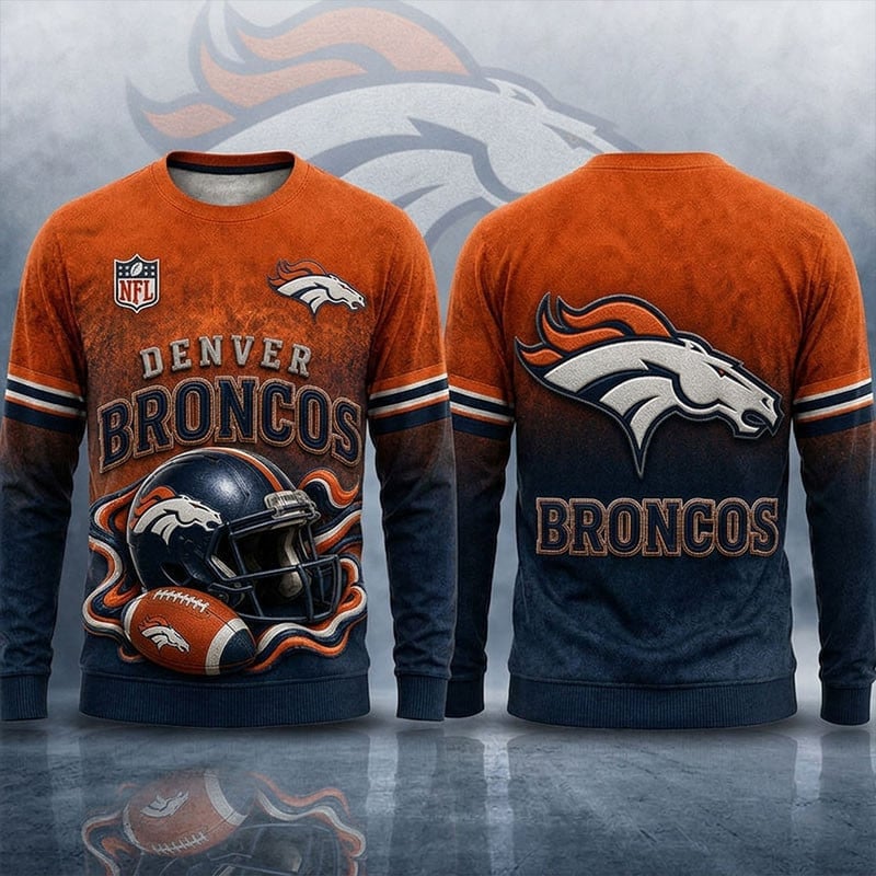 Denver Broncos Sweatshirt Denver Broncos Merch Gift Ideass For Bestie