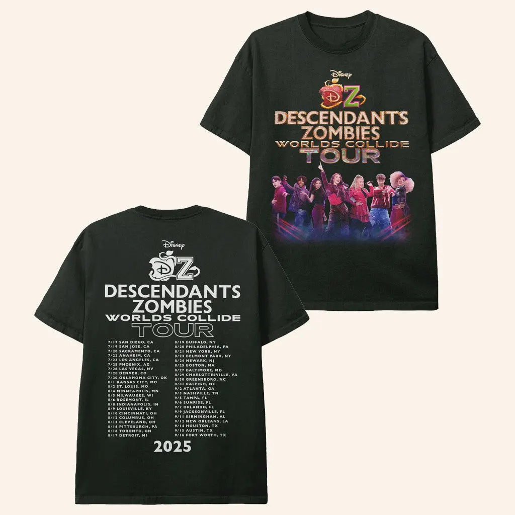 Descendants Zombies Worlds Collide Tour Merch Descendants Zombies Worlds Collide Tour TShirt