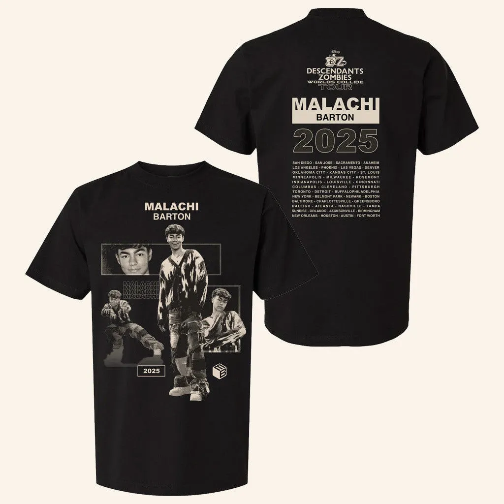Descendants Zombies Worlds Collide Tour Merch Malachi Barton Cast TShirt Gifts For Fans