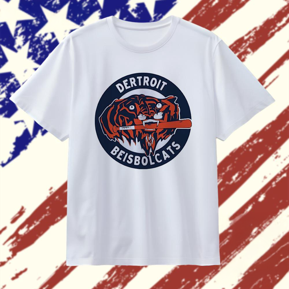 Detroit Beisbolcats Tiger Baseball Logo Premium Graphic T Shirt