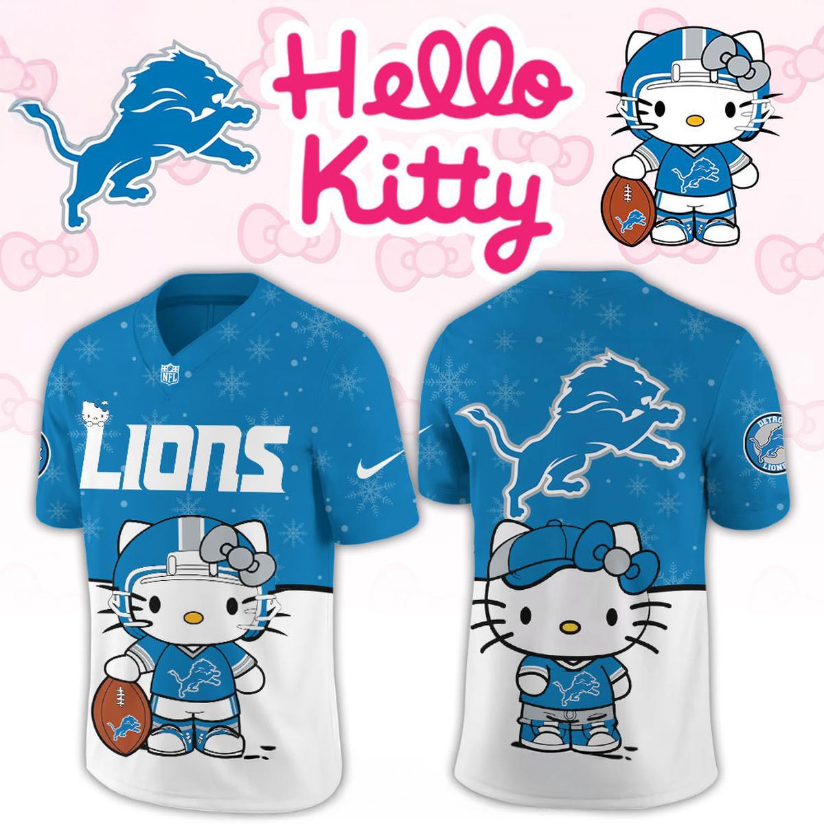 Detroit Lions Hello Kitty 2026 Night Personalized Football Jersey Custom Name Number Game Day Fanwear 2 - Unicasport Detroit Lions Hello Kitty 2026 Night Personalized Football Jersey Custom Name Number Game Day Fanwear