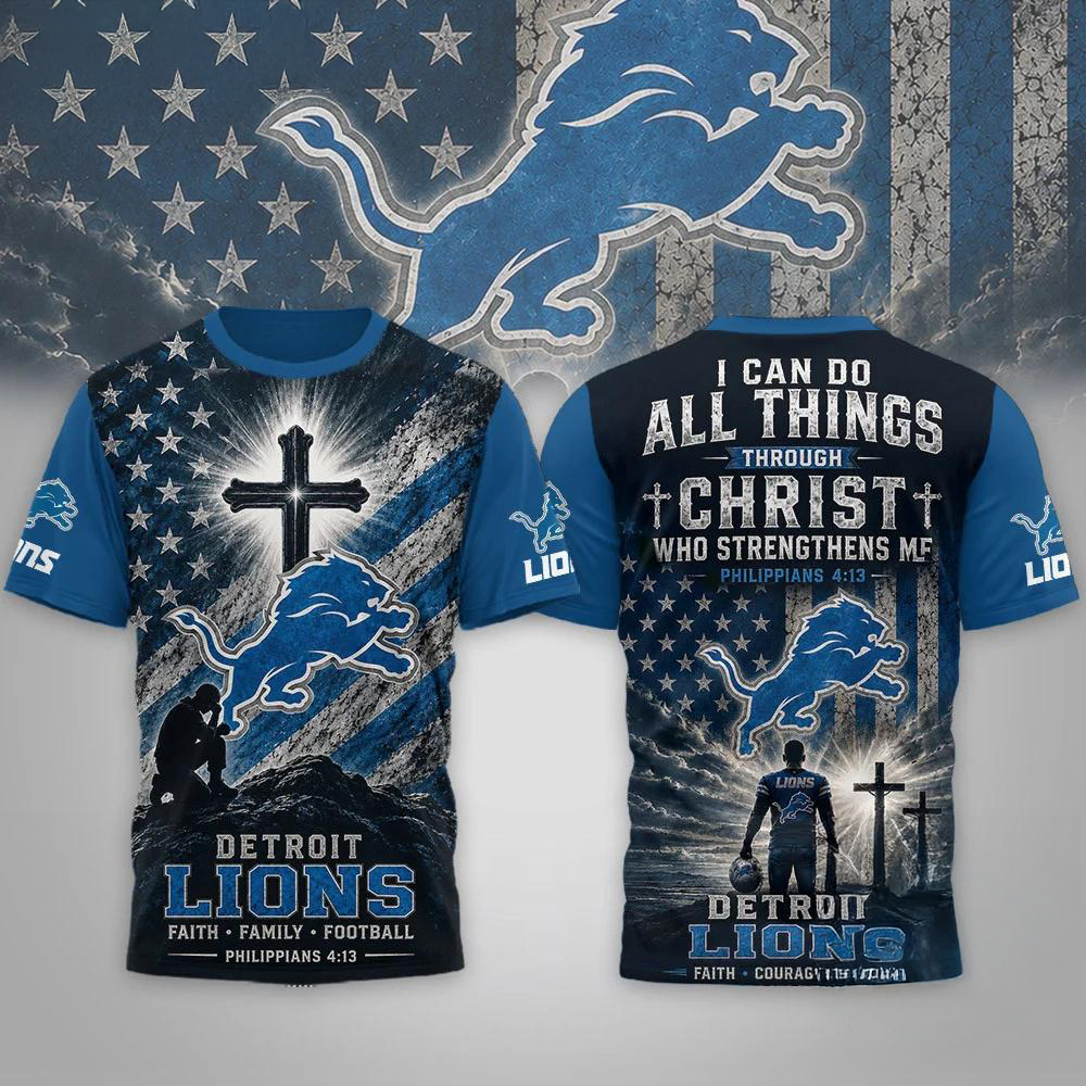 Detroit Lions NFL Faith Family Limited Edition Premium 3D Shirt