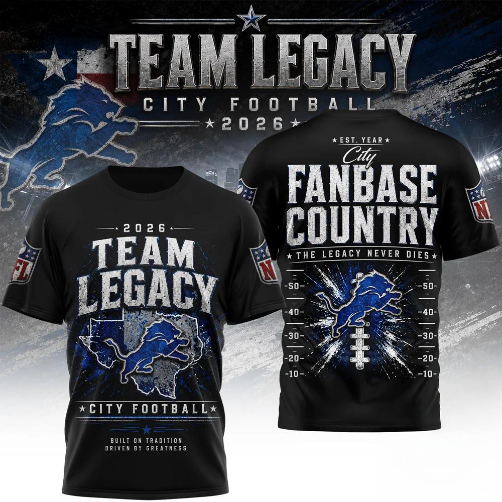 Detroit Lions NFL Gridiron Dynasty Limited Edition 3D Fan Shirt