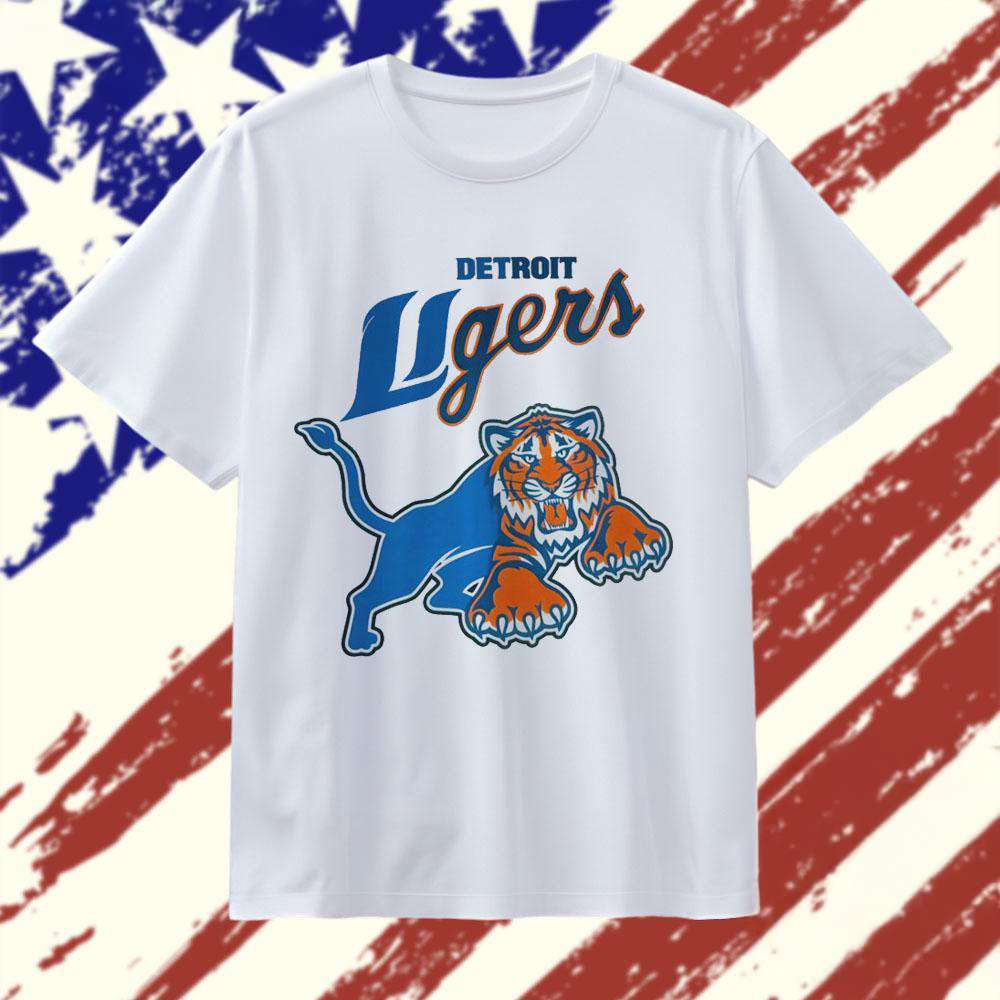 Detroit Lions x Detroit Tigers Logo Sporty 2025 T Shirt