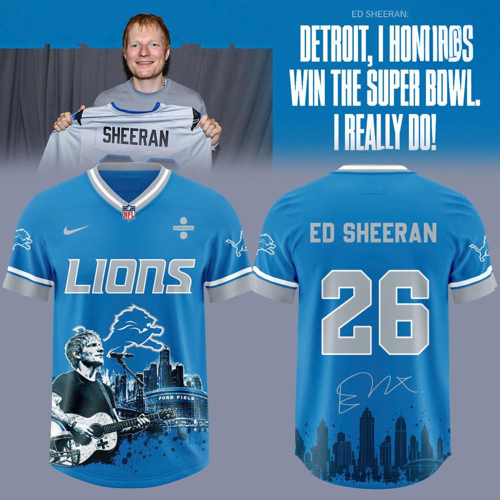 Detroit Lions x Ed Sheeran Edition 2026 Graphic Football Jersey Limited Collector Design 2 - Unicasport Detroit Lions x Ed Sheeran Edition 2026 Graphic Football Jersey Limited Collector Design