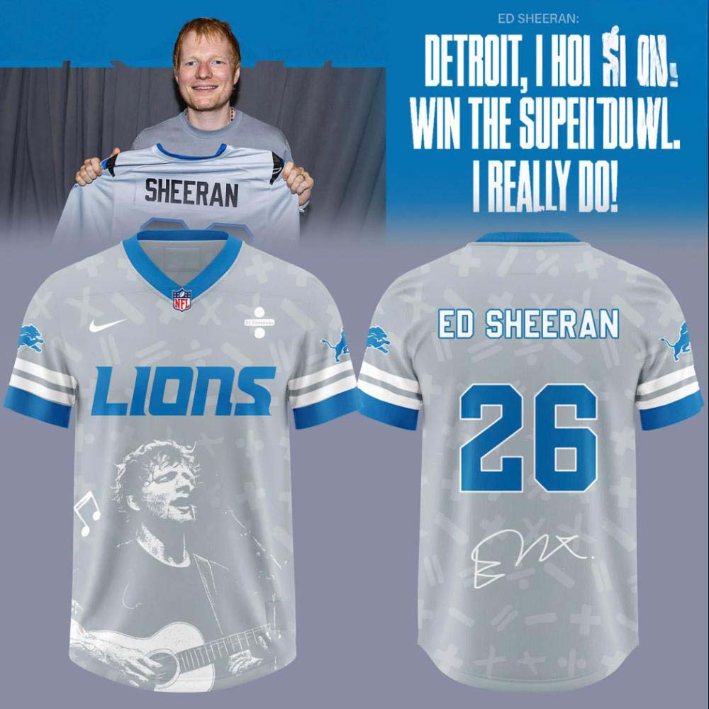 Detroit Lions x Ed Sheeran Special Edition Honolulu Football Jersey Game Day 1 - Unicasport Detroit Lions x Ed Sheeran Special Edition Honolulu Football Jersey Game Day