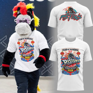 Detroit Pistons Year Of The Horse 2026 Collector Fan T Shirt Gifts For Fans