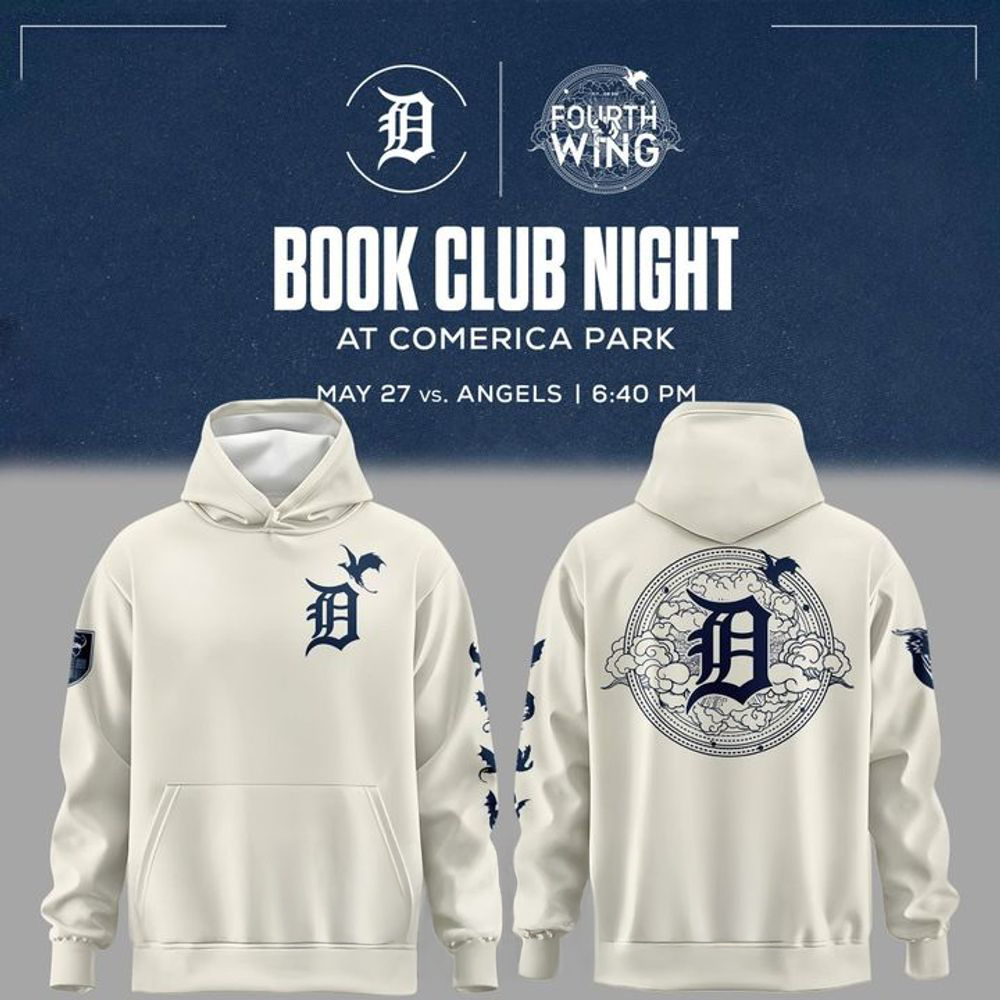 Detroit Tigers Fourth Wing Book Club Night 2026 Special Hoodie