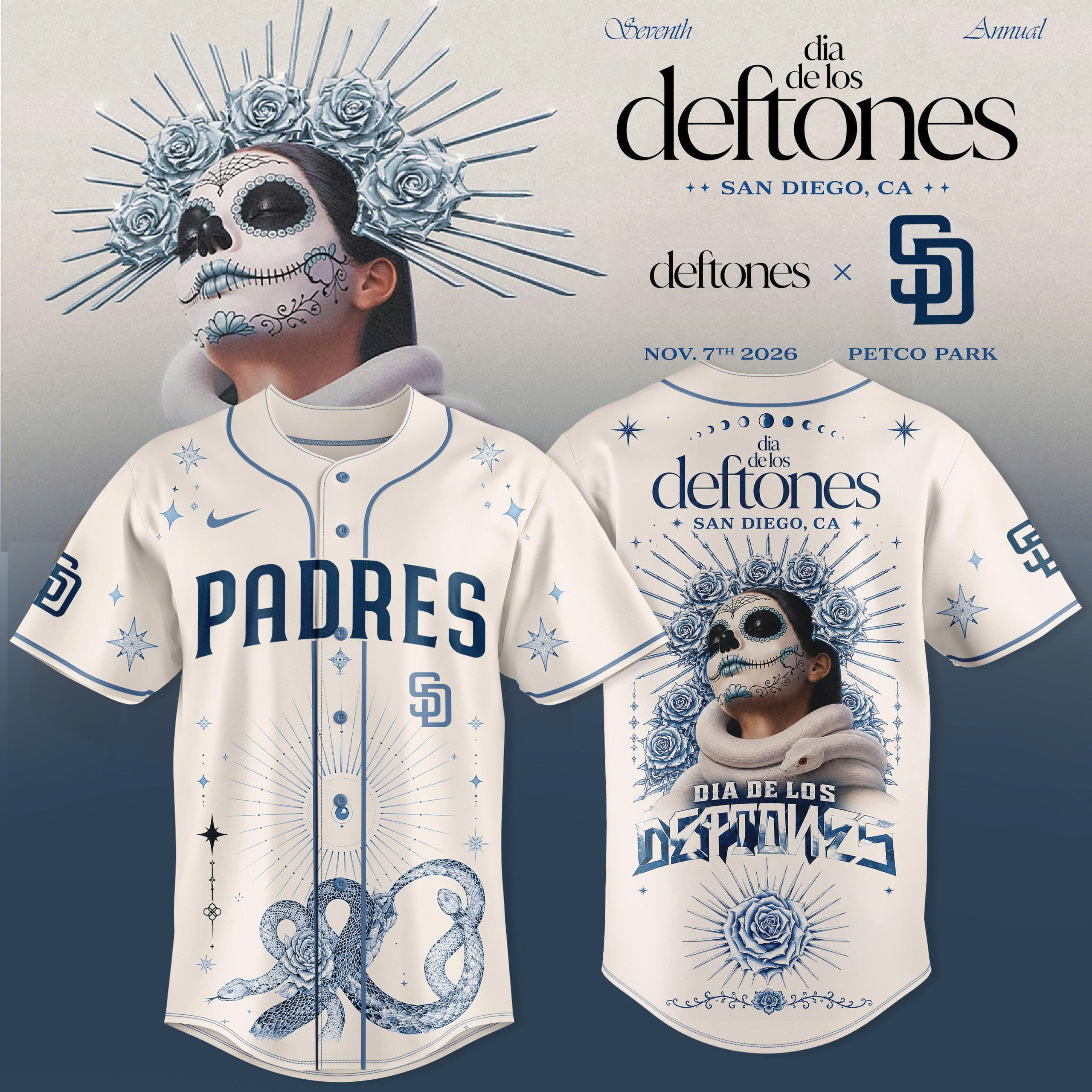 Dia De Los Deftones x San Diego Limited Edition Baseball Jersey