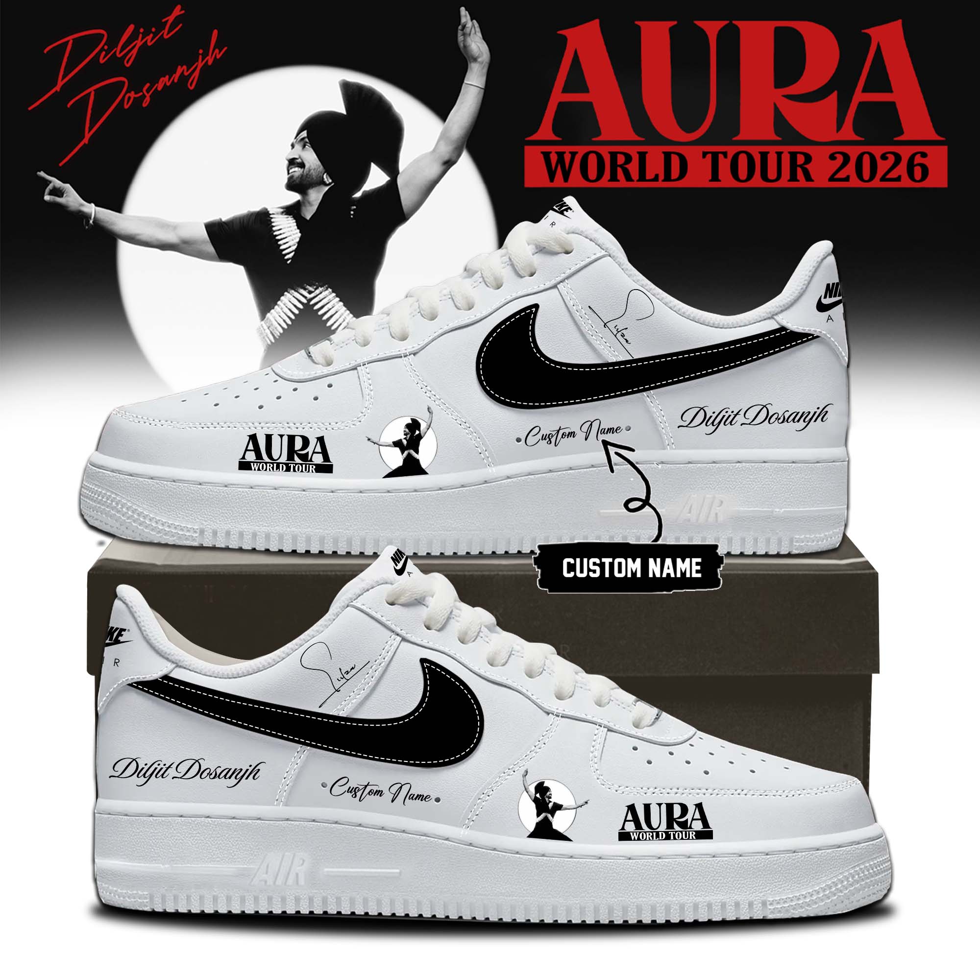 Diljit Dosanjh AURA World Tour 2026 Collector Fan Sneakers Collection1