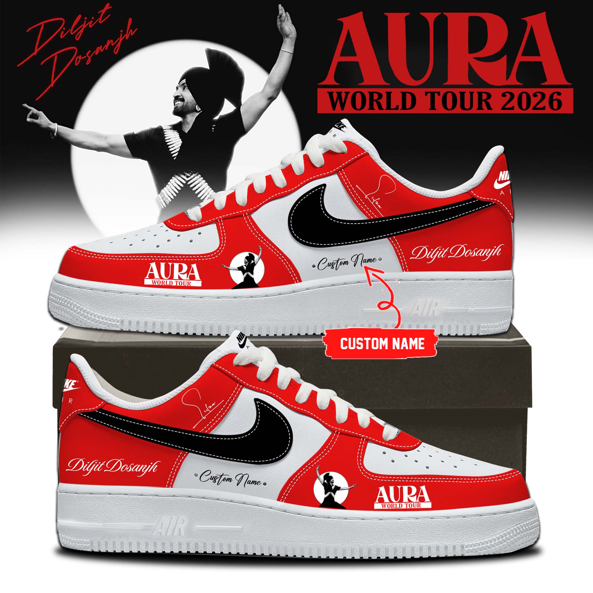 Diljit Dosanjh AURA World Tour 2026 Exclusive Signature Sneakers
