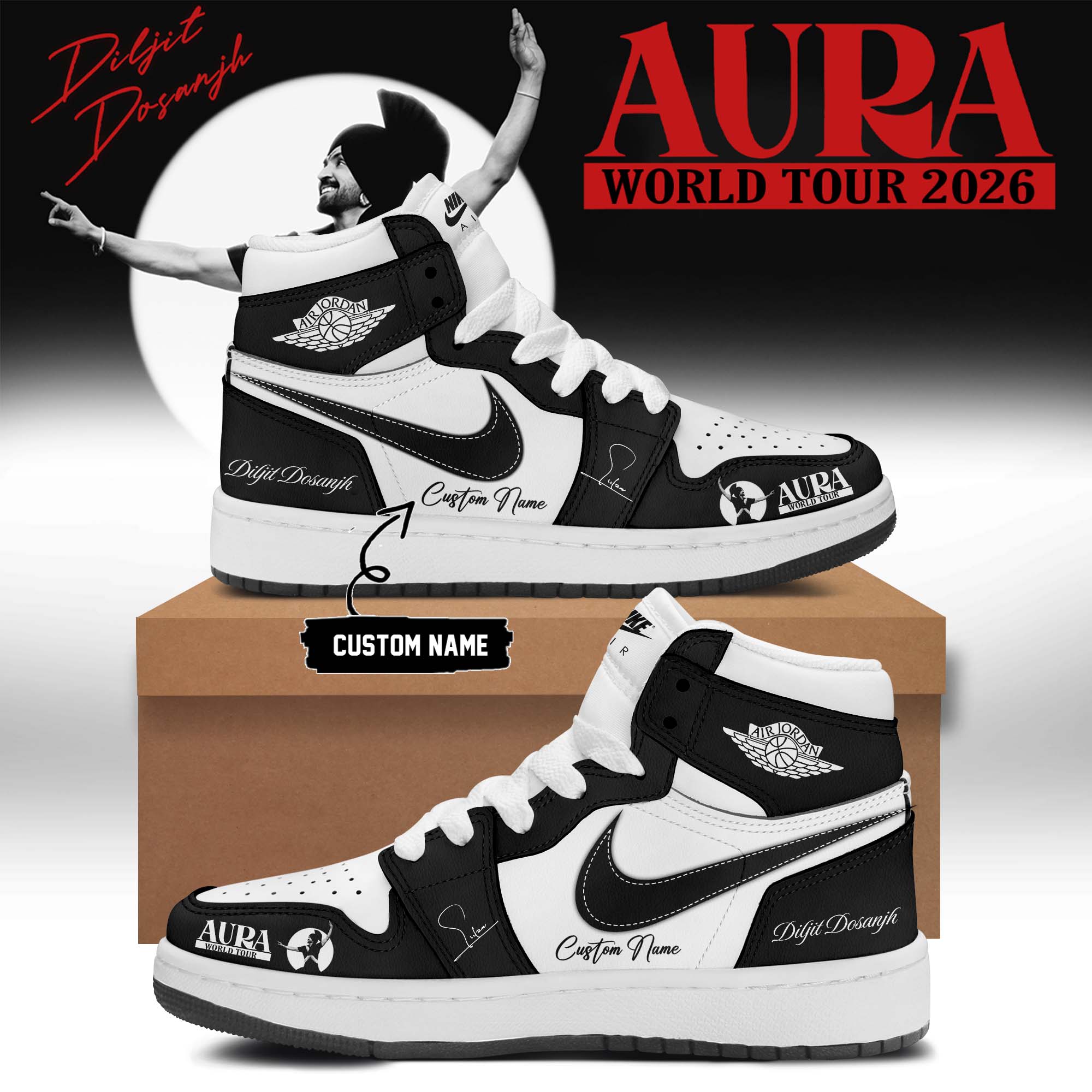 Diljit Dosanjh AURA World Tour 2026 Premium Collector Sneakers
