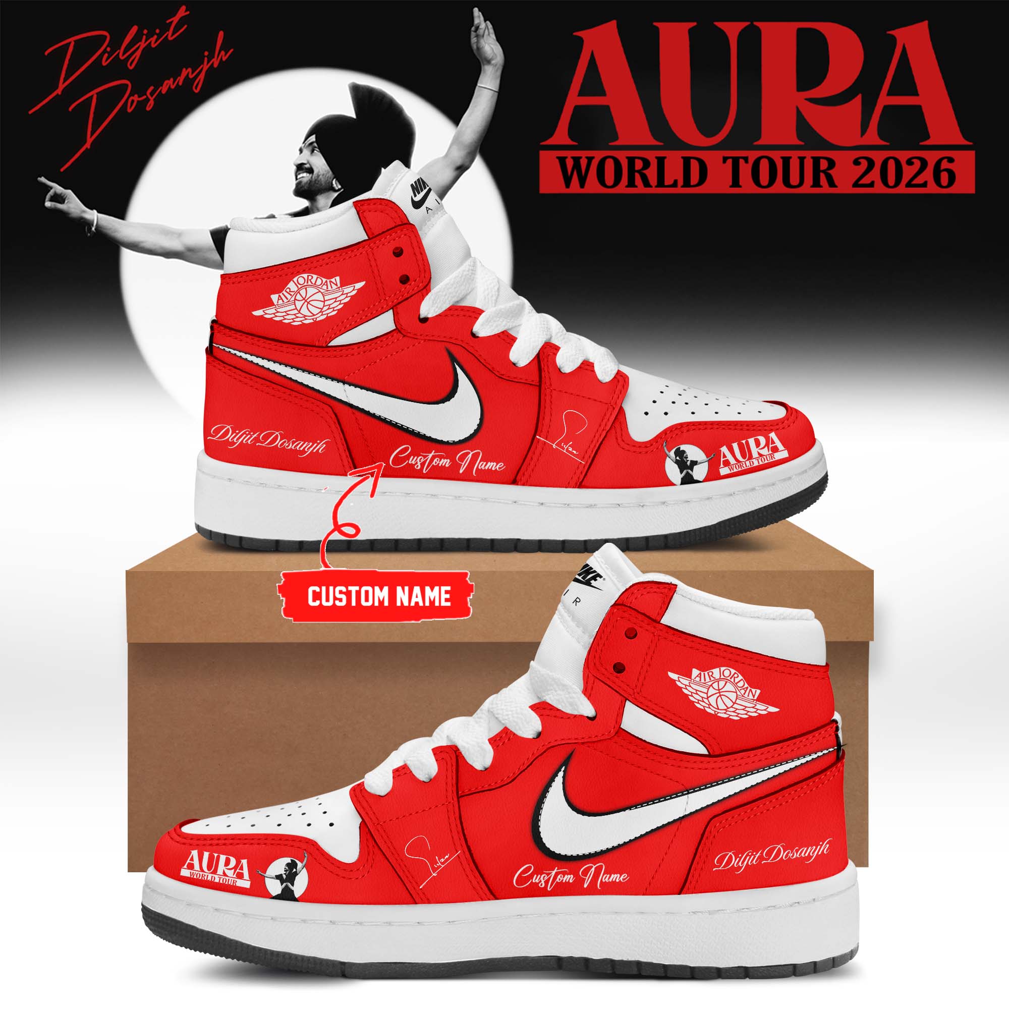 Diljit Dosanjh AURA World Tour 2026 Premium Music Sneakers Collection
