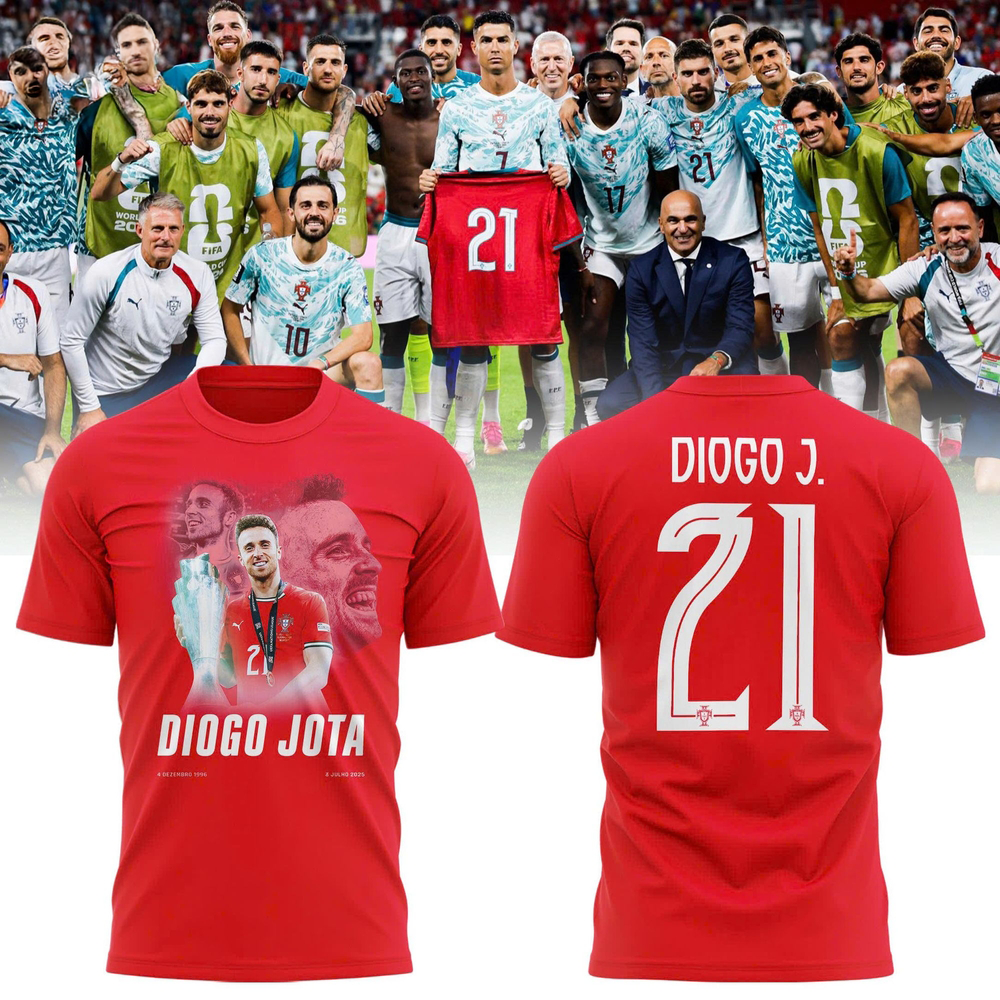 Diogo Jota Number 21 Portugal Memorial Premium Graphic T Shirt