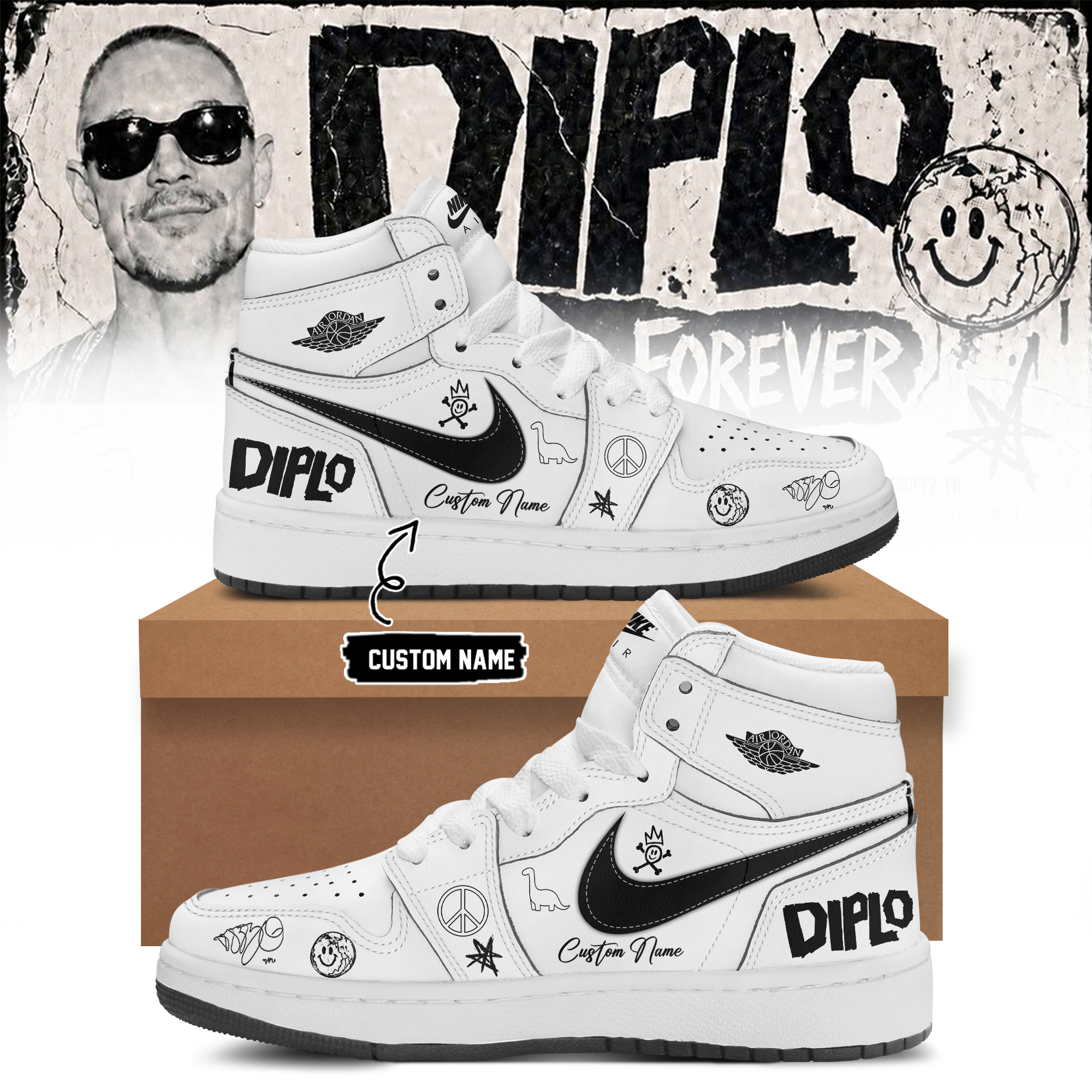 Diplo On Tour Forever Signed Collector Edition Casual Shoes