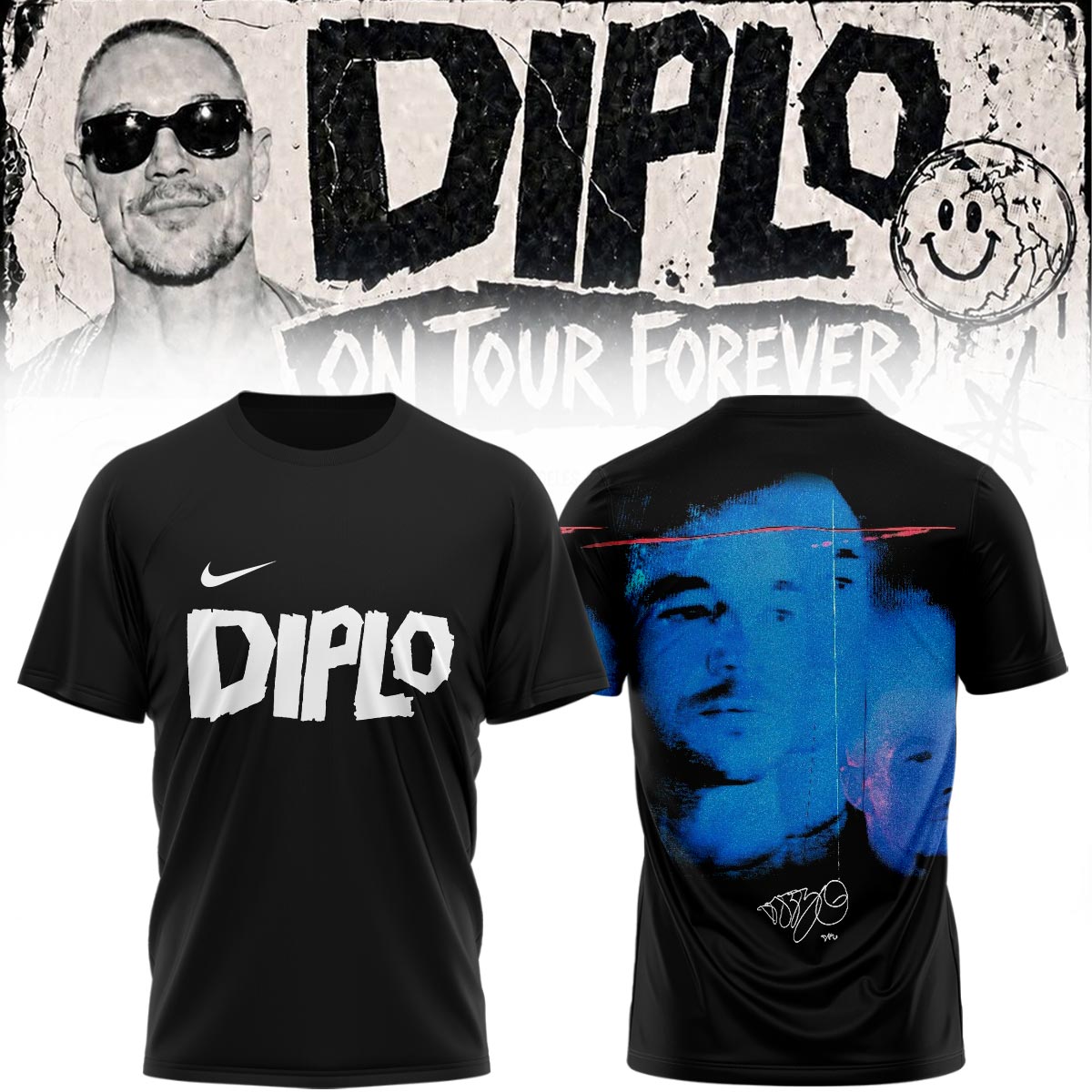 Diplo On Tour Forever Signed Collector Edition Graphic T Shirt
