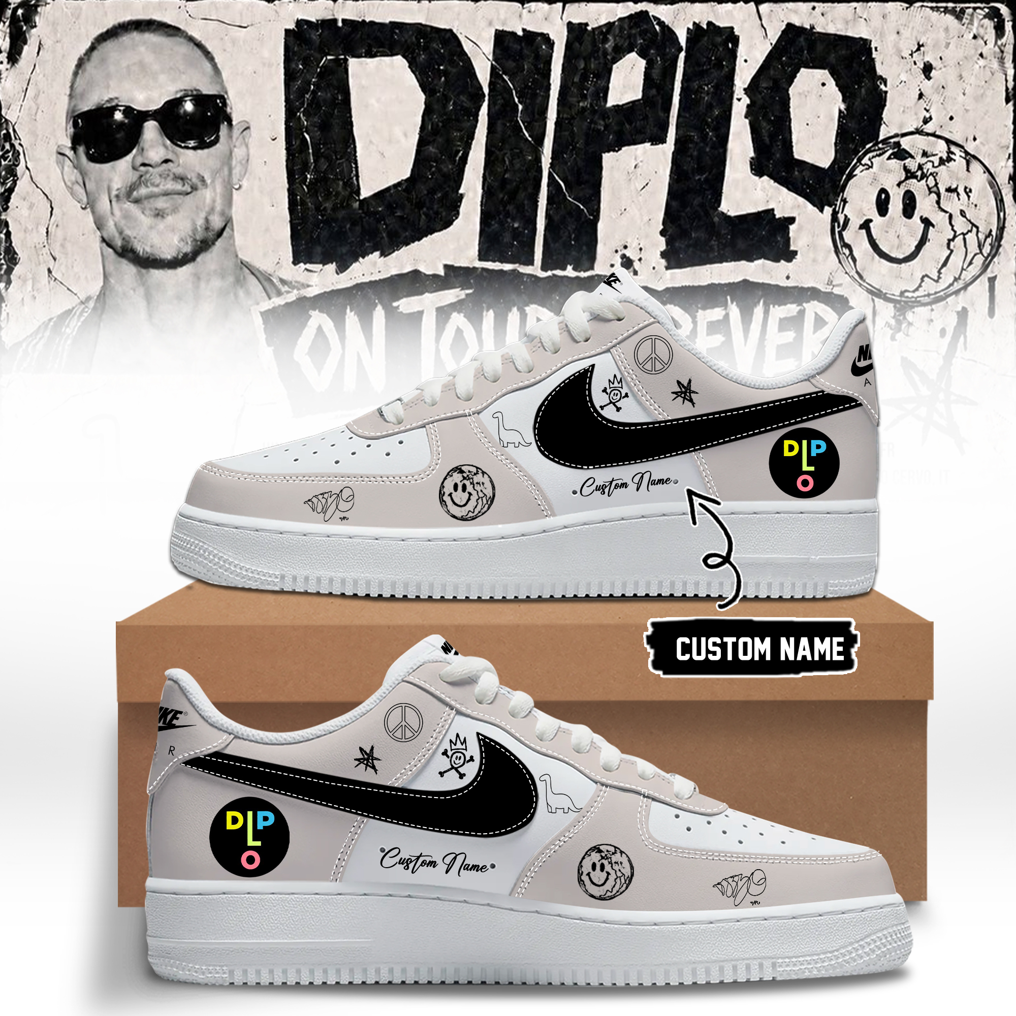 Diplo On Tour Forever Signed Limited Edition Casual Shoes