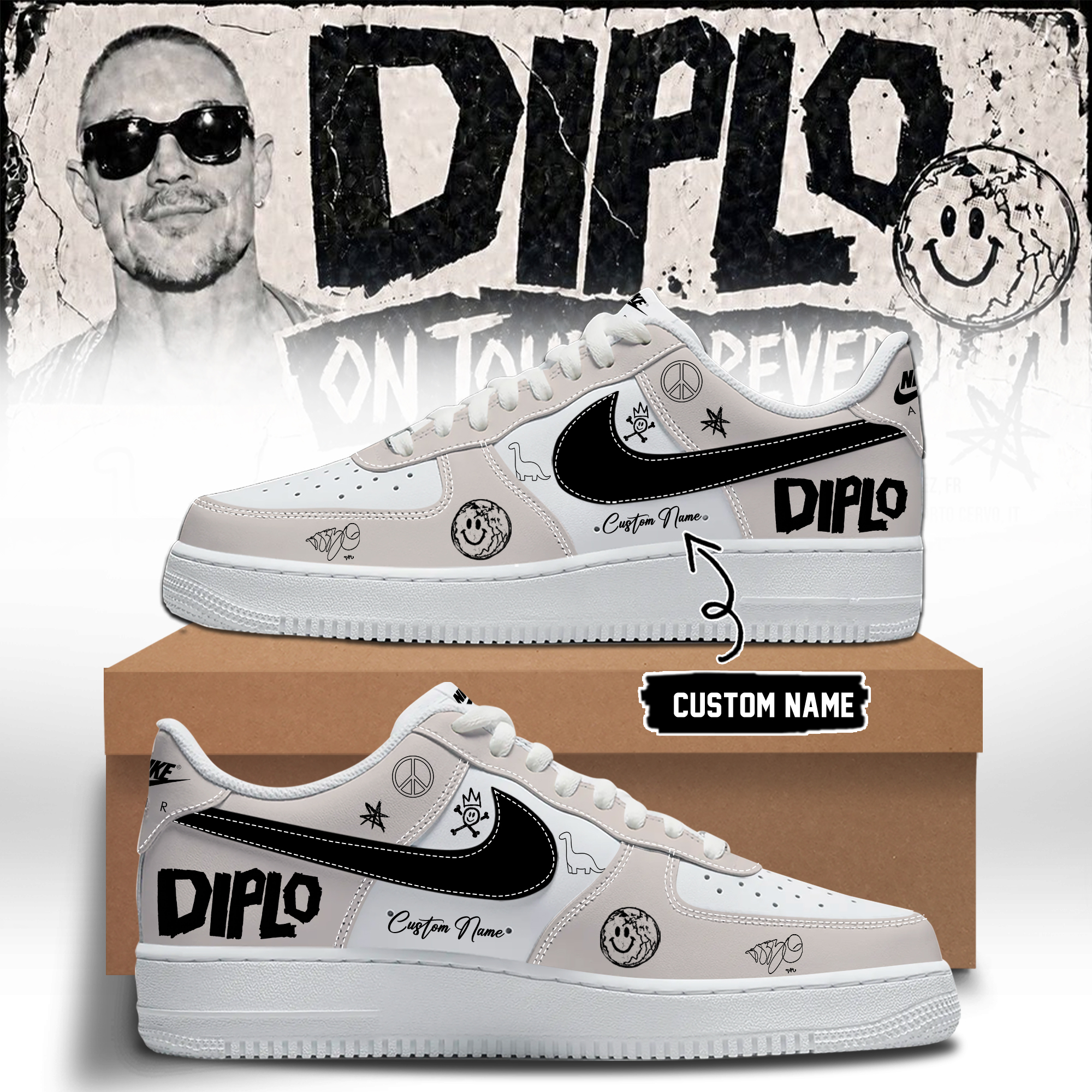 Diplo On Tour Forever Signed Premium Streetwear Shoes