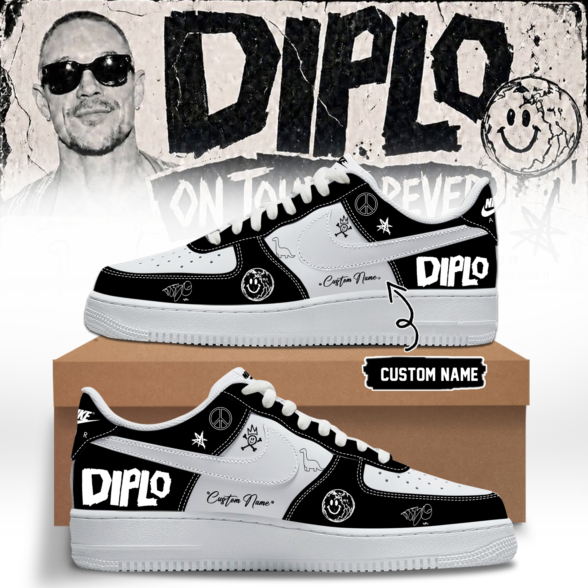 Diplo On Tour Forever Signed Signature Lifestyle Sneakers