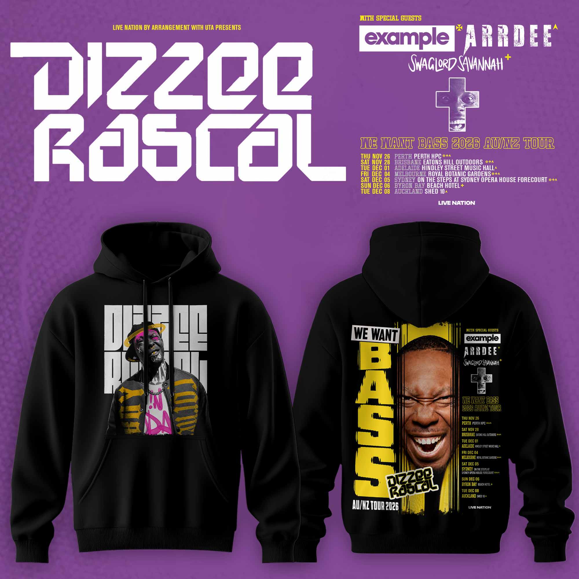 Dizzee Rascal We Want Bass Collection Exclusive Fan Hoodie