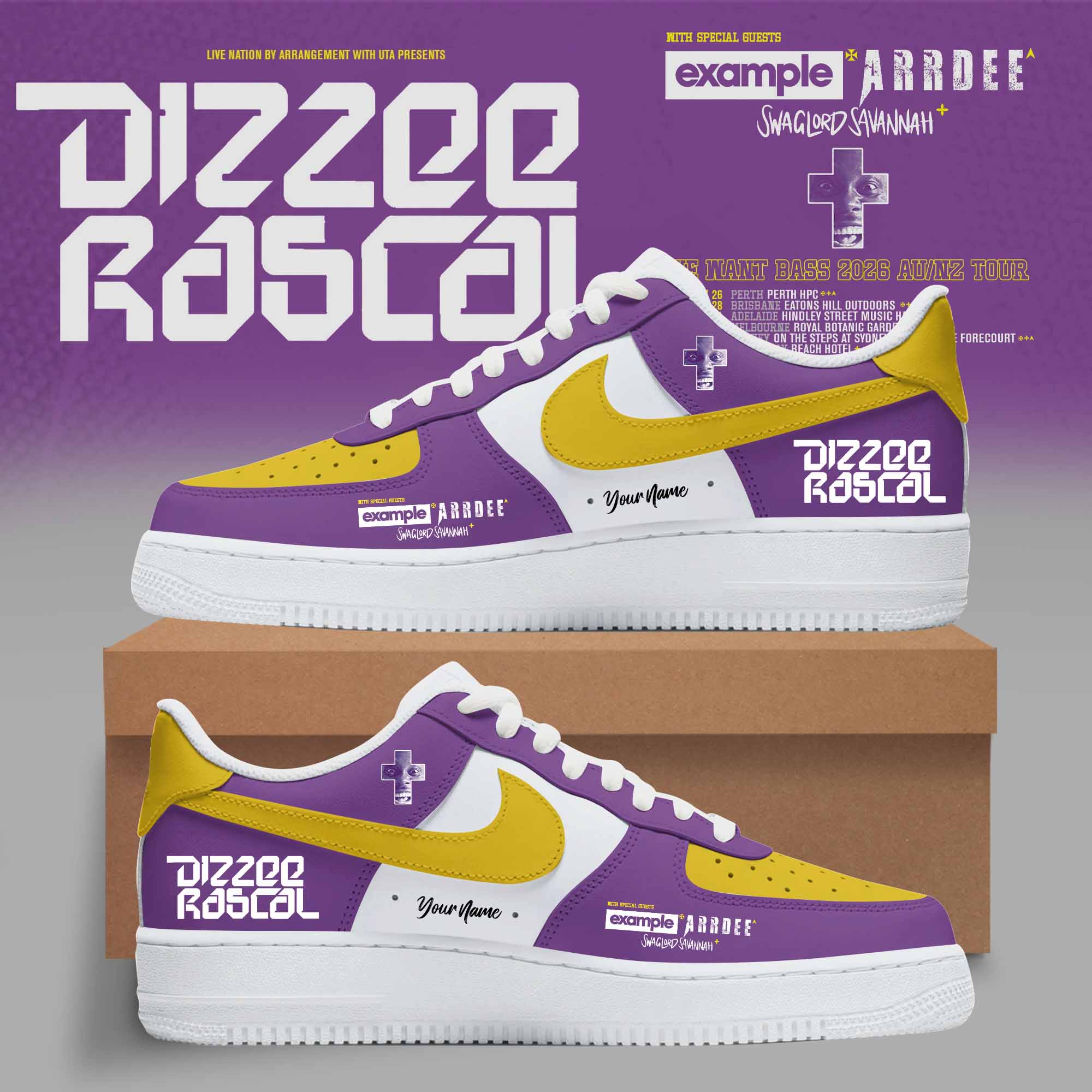Dizzee Rascal We Want Bass Collection Signature Fan Sneakers Collection