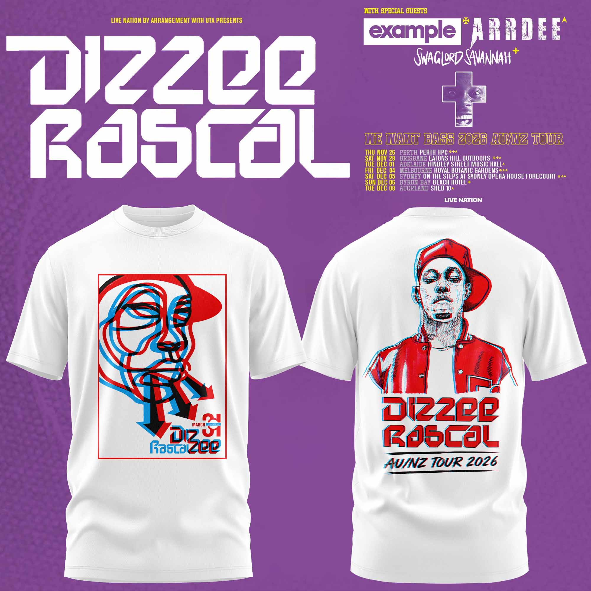 Dizzee Rascal We Want Bass Collector Edition Official Graphic T Shirt