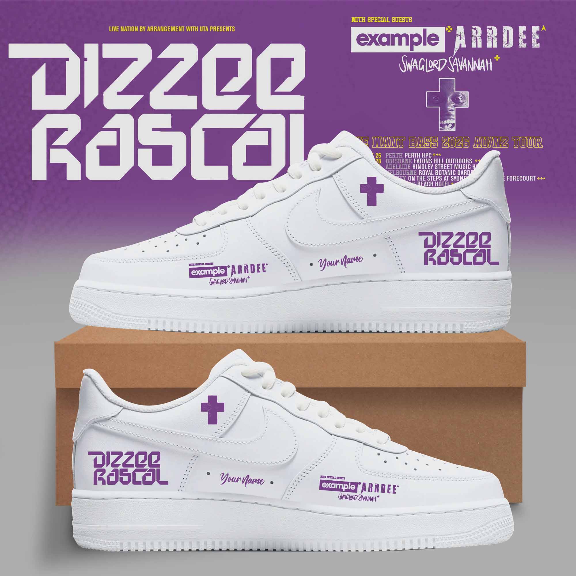 Dizzee Rascal We Want Bass Signature Limited Edition Fan Sneakers Collection