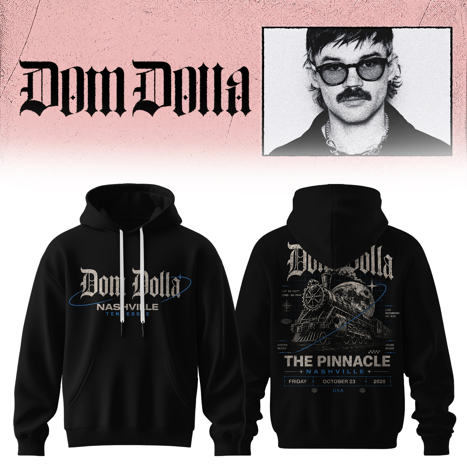 Dom Dolla Tour X Collection Baseball Hoodie 2026 Collector Merchandise