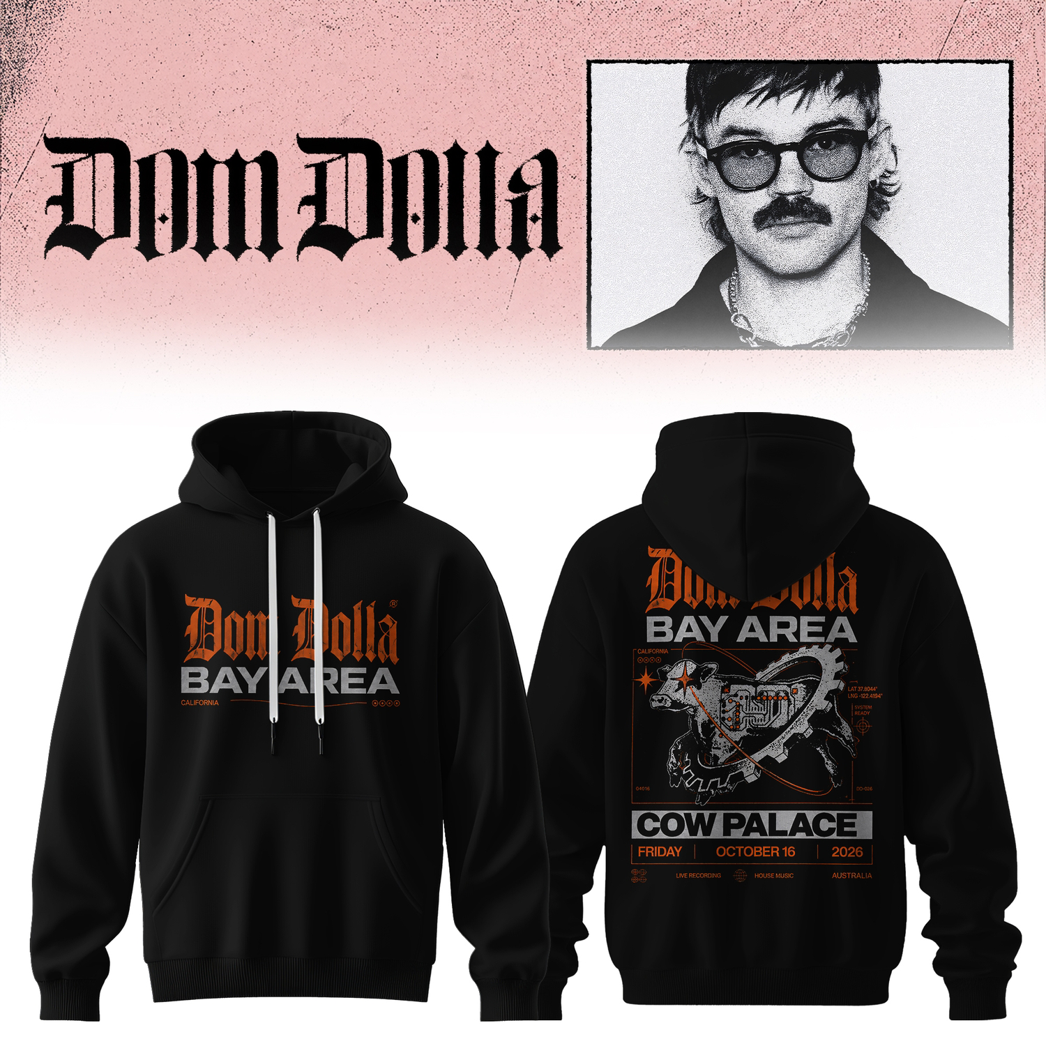 Dom Dolla Tour X Collection Baseball Hoodie 2026 Fan Edition