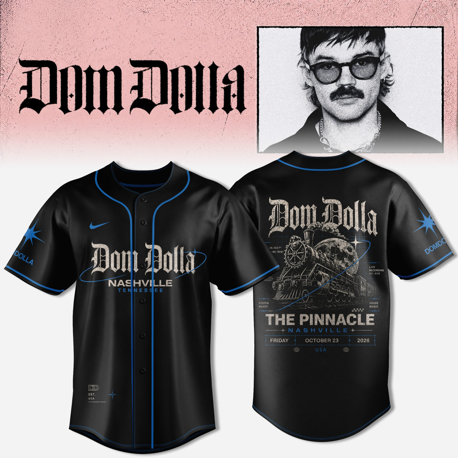 Dom Dolla Tour X Collection Baseball Jersey 2026 Limited Fan Collection