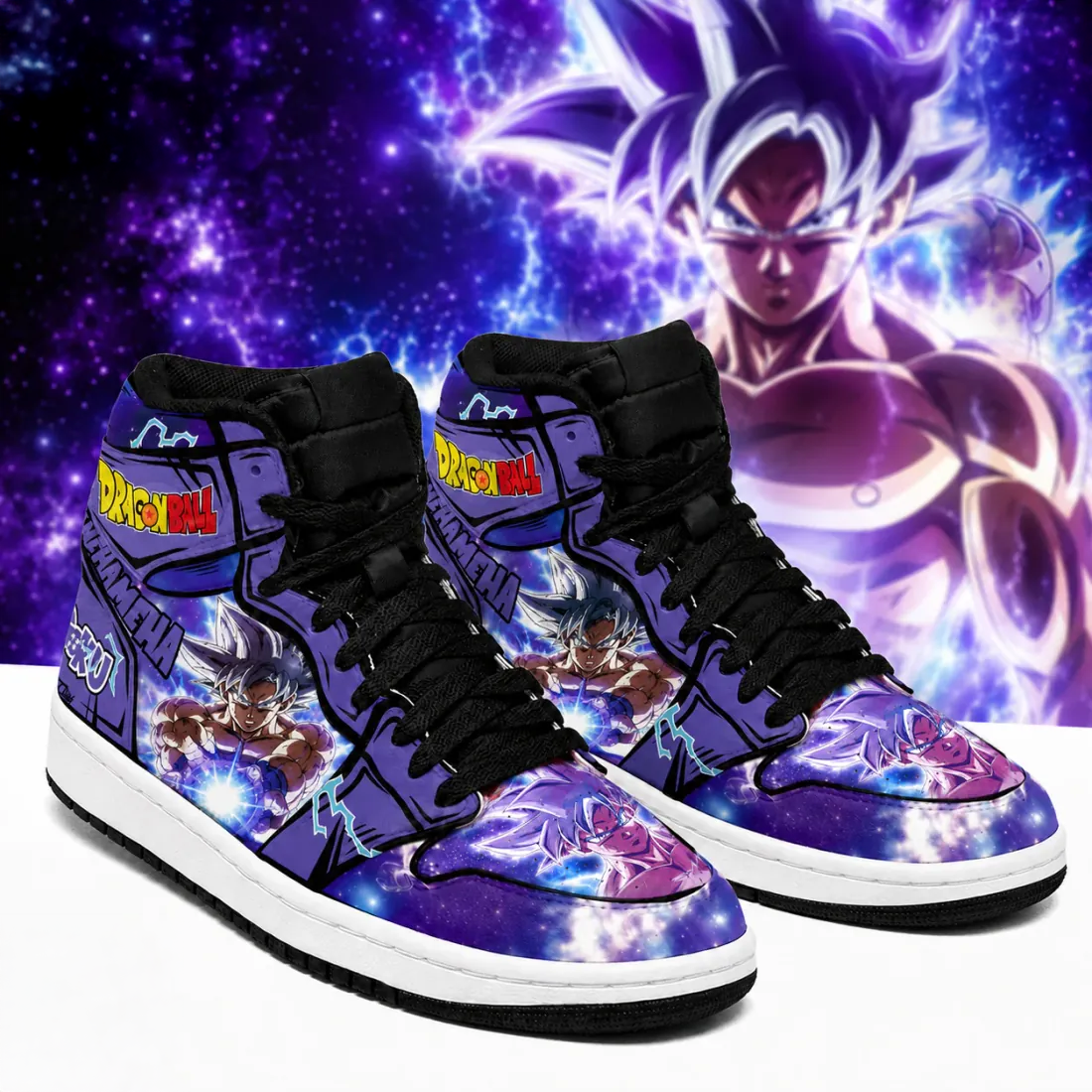 Dragon Ball Ultra Instinct Goku Purple Premium High Top Sneakers