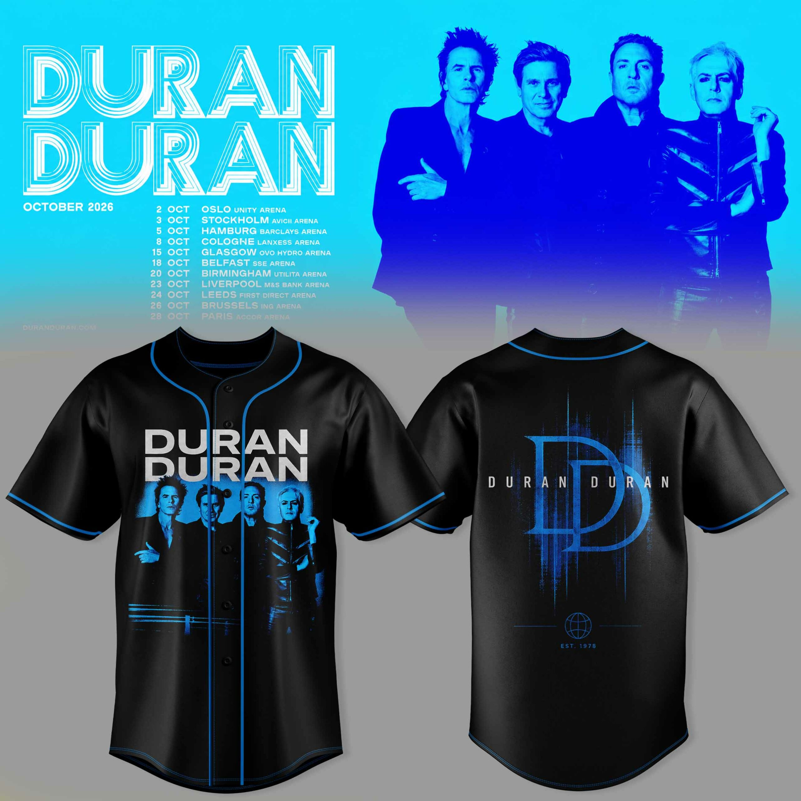 Drn Drn October 2026 Tour All Over Print Baseball Jersey Live Music Fan Apparel 1 - Unicasport Drn Drn October 2026 Tour All Over Print Baseball Jersey Live Music Fan Apparel
