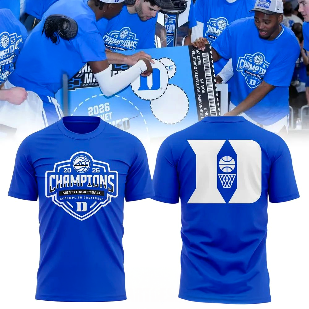 Duke Blue Devils 2026 ACC Mens Basketball Tournament Champions Tshirt