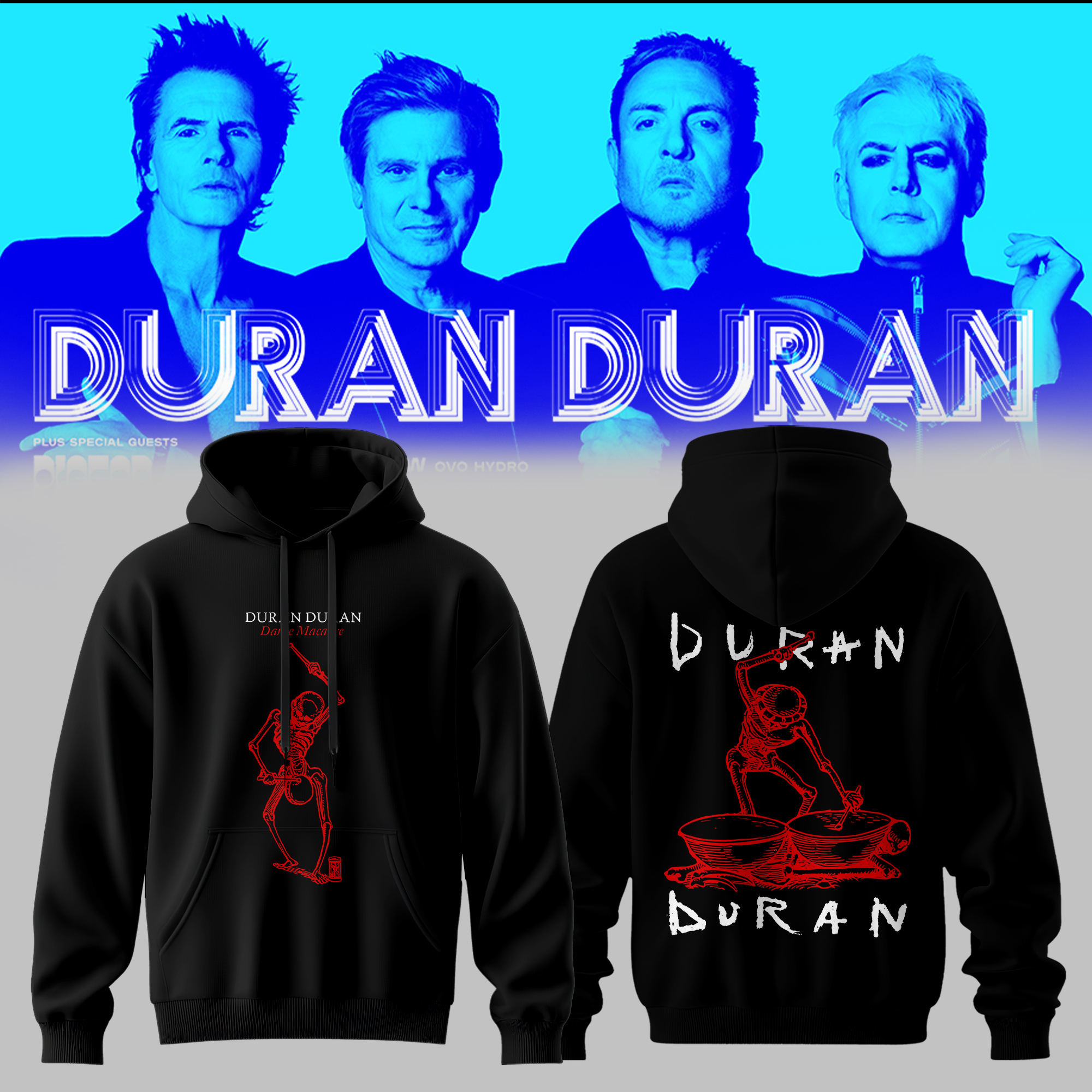 Duran Duran UK EU Autumn Tour 2026 Limited Merchandise Hoodie