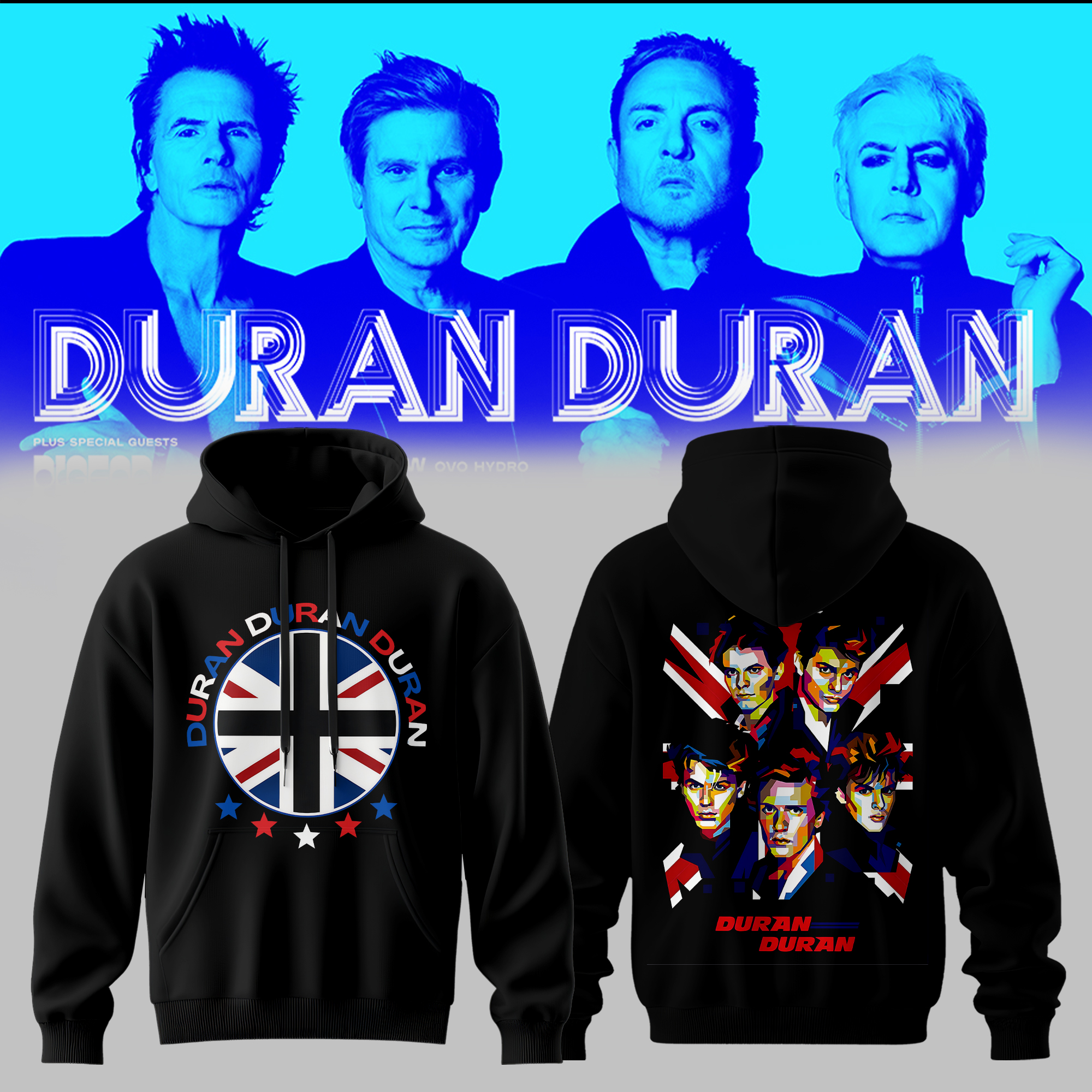 Duran Duran UK EU Autumn Tour 2026 Official Tour Hoodie