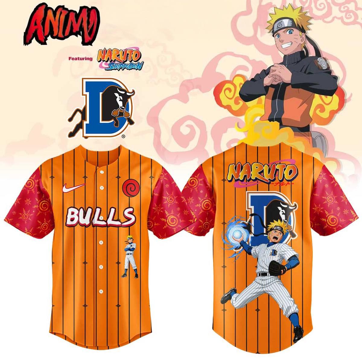 Durham Bulls Naruto Anime Night Baseball Jersey Anime Baseball Fan Game Day Apparel 1 - Unicasport Durham Bulls Naruto Anime Night Baseball Jersey Anime Baseball Fan Game Day Apparel